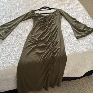 Long Olive Green Dress